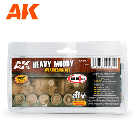 AK Interactive - Heavy Muddy Set - Boue pour figurines et socles - Lootbox