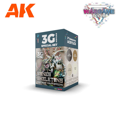 Peintures AK 3GEN - Kit Wargame Color - Os et squelettes - Lootbox