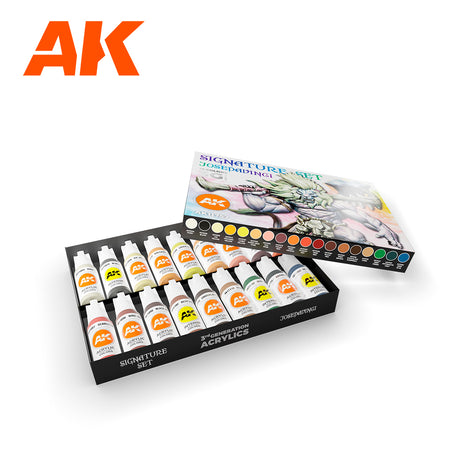 AK 3Gen Signature Set – 18 couleurs acryliques choisies par Jose Davinci - Lootbox