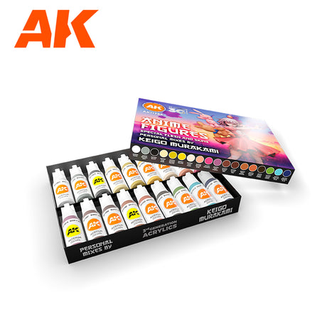 Anime Signature Set – 18 couleurs acryliques AK 3GEN choisies par Keigo Murakami - Lootbox