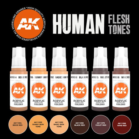 Peintures AK 3GEN - Kit - Teints de peaux humaines - Lootbox