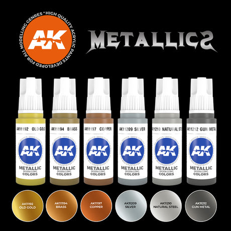 Peintures AK 3GEN - Kit - Peintures métalliques - Lootbox