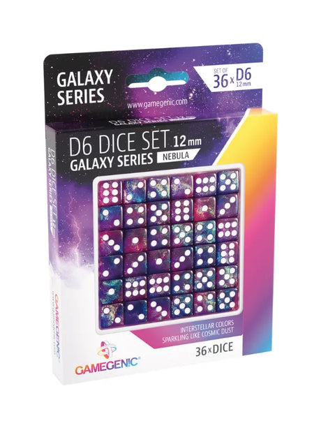 Set de 36 dés de 6 - GALAXY SERIES - Nebula - 12MM - Lootbox