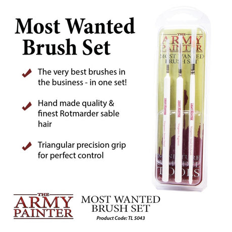 Army Painter - Sélection des trois pinceaux indispensables - Most wanted brush set - Lootbox