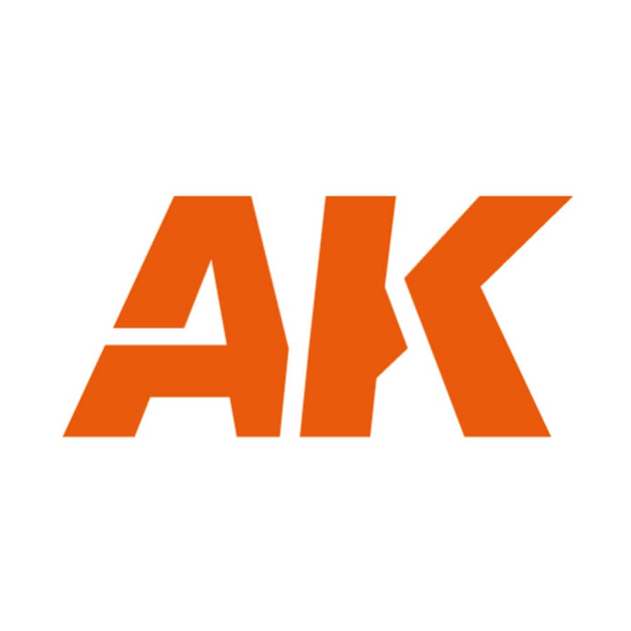 Le logo AK Interactive, meilleure peinture acrylique pour figurines fantastiques et historiques