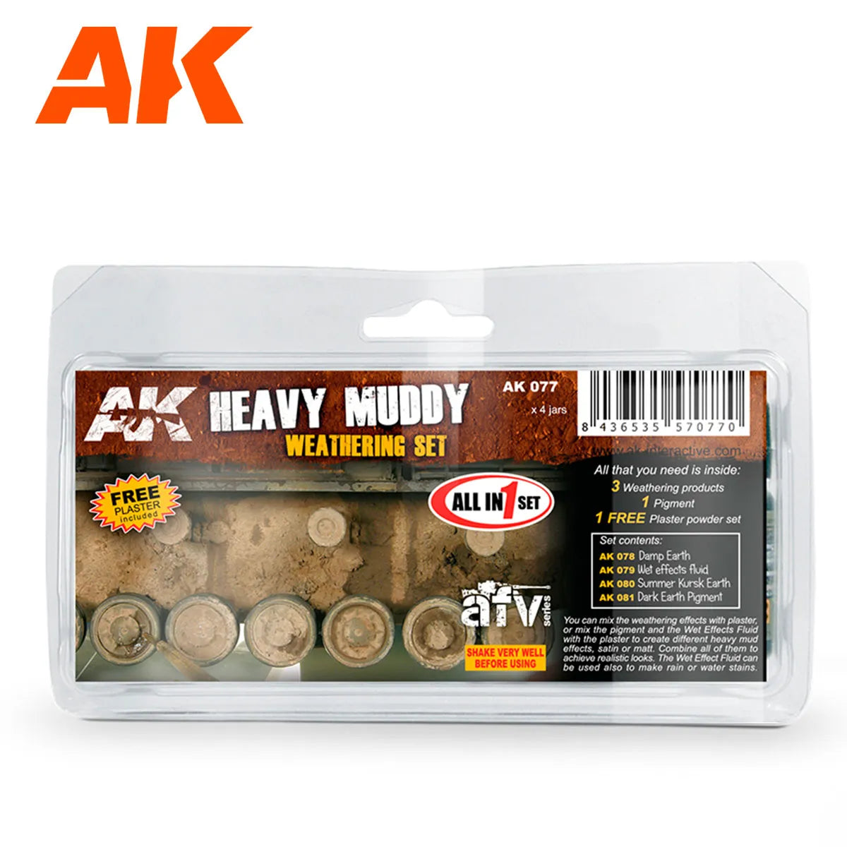AK Interactive - Heavy Muddy Set - Boue pour figurines et socles