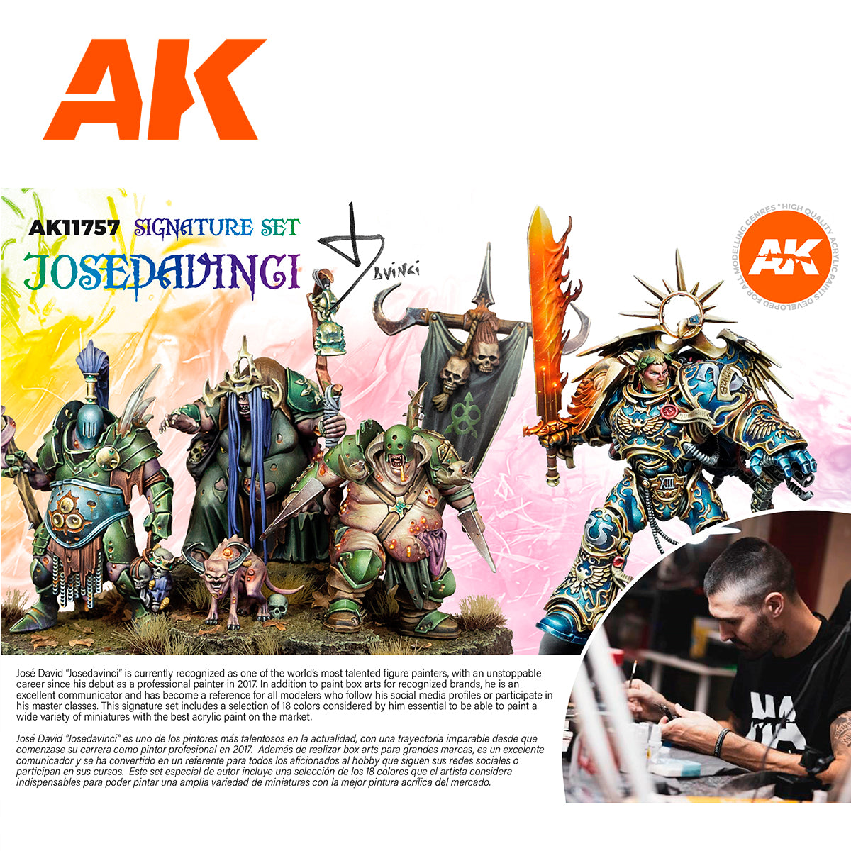 AK 3Gen Signature Set – 18 couleurs acryliques choisies par Jose Davinci