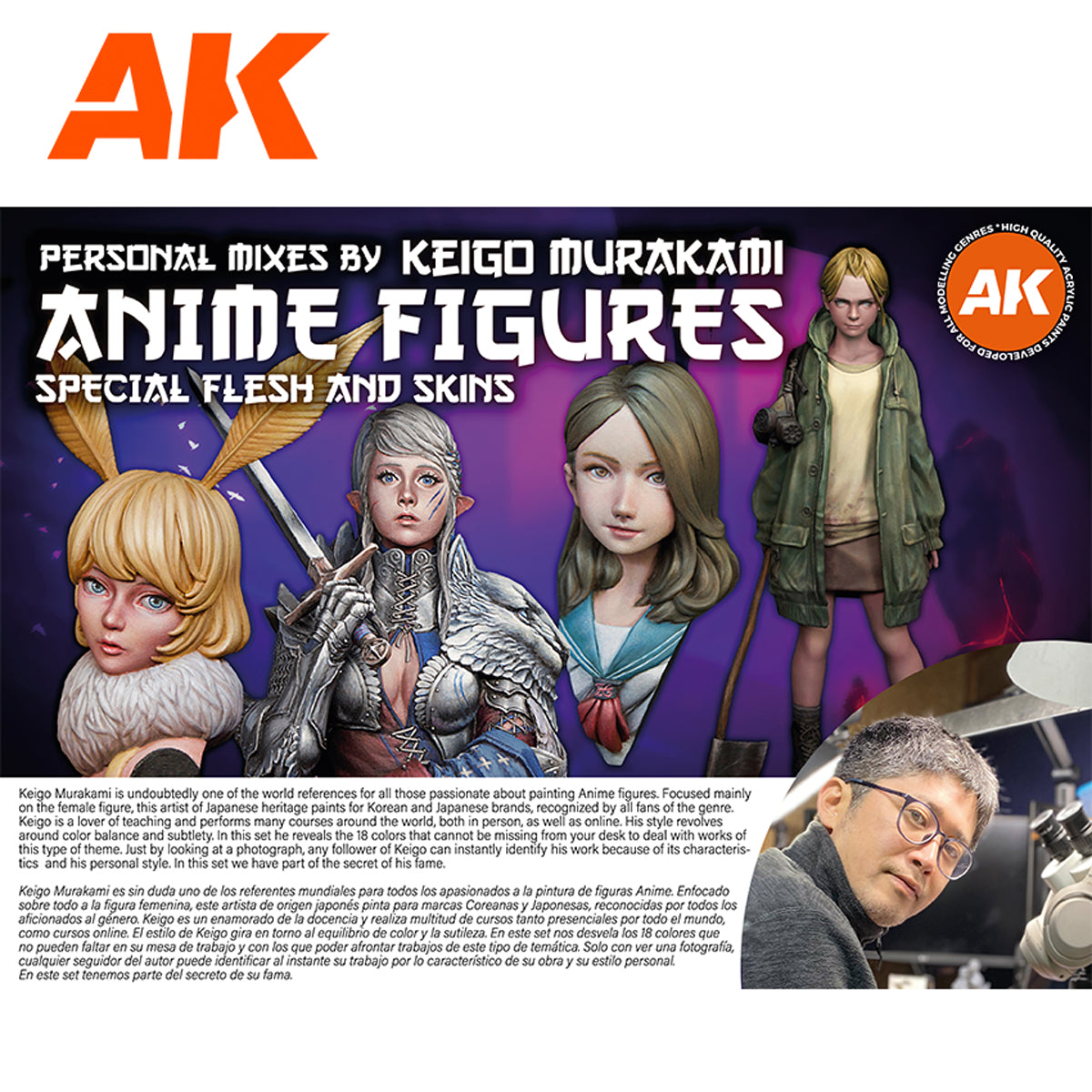 Anime Signature Set – 18 couleurs acryliques AK 3GEN choisies par Keigo Murakami