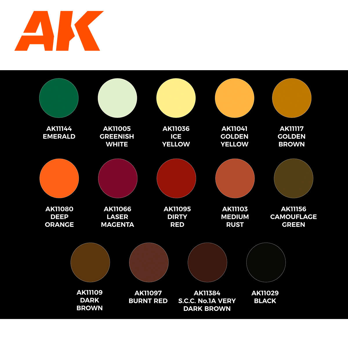 Ak 3Gen Signature Set - Kit - 14 couleurs acryliques choisies par SERGIO VILCHES