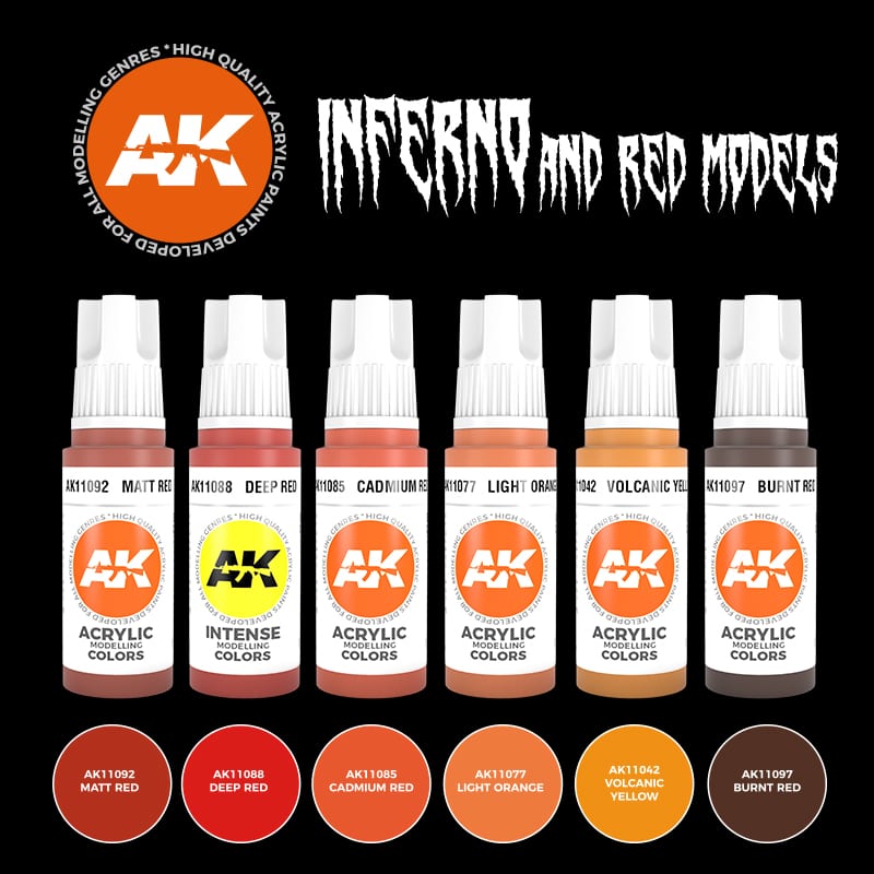 Peintures AK 3GEN - Kit - Créatures rouges et infernales